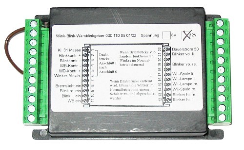 KM Blink-Warnblinkanlage 12 Volt, Kombinierte Blink-Warnblinkanlage, Blink-Warnblinkgeber,  Relais und Schalter